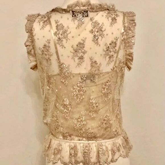 Retro 1980s‎ Bloomingdale's 2-Piece Sparkly Blouse - Picture 5 of 8